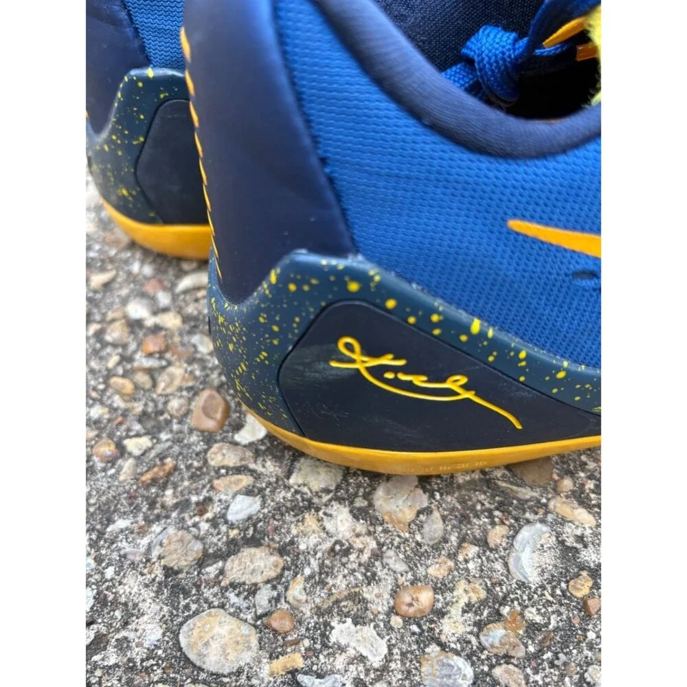 Nike Kobe 9 EM Gym Blue University Gold Mens Basketball Shoes 646701-474 US 13